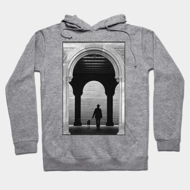 Walking The Dog, Central Park, NY, USA Hoodie by Photo IMAGINED